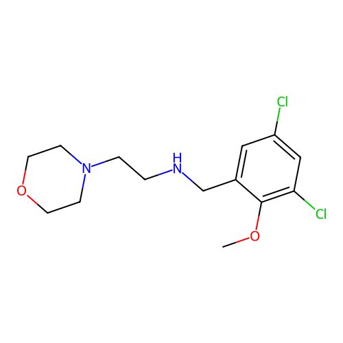 N-(3,5-dichloro-2-methoxybenzyl)-2-(morpholin-4-yl)ethanamine structure
