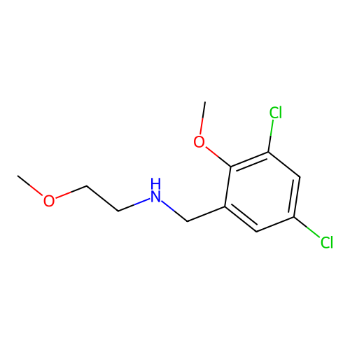 N-(3,5-dichloro-2-methoxybenzyl)-N-(2-methoxyethyl)amine structure