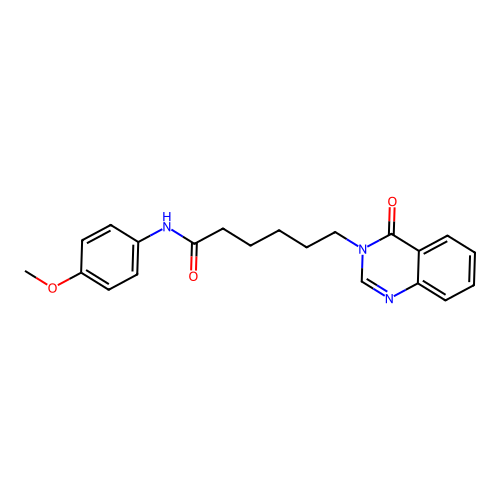 N-(4-methoxyphenyl)-6-(4-oxoquinazolin-3(4H)-yl)hexanamide structure
