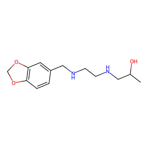 1-[2-(1,3-Benzodioxol-5-ylmethylamino)ethylamino]propan-2-ol structure