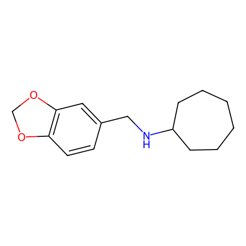 N-(1,3-benzodioxol-5-ylmethyl)cycloheptanamine structure