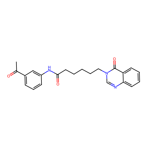 N-(3-acetylphenyl)-6-(4-oxoquinazolin-3(4H)-yl)hexanamide structure