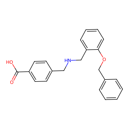 4-({[2-(Benzyloxy)benzyl]amino}methyl)benzoic acid structure