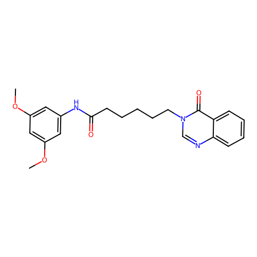 N-(3,5-dimethoxyphenyl)-6-(4-oxoquinazolin-3(4H)-yl)hexanamide structure