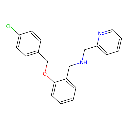 N-{2-[(4-chlorobenzyl)oxy]benzyl}-N-(2-pyridinylmethyl)amine structure