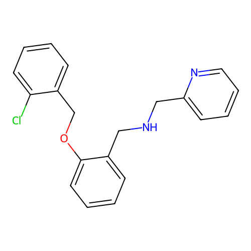 N-{2-[(2-chlorobenzyl)oxy]benzyl}-N-(2-pyridinylmethyl)amine structure