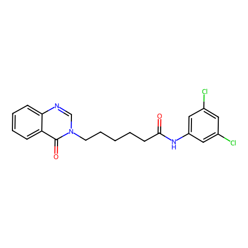 N-(3,5-dichlorophenyl)-6-(4-oxoquinazolin-3(4H)-yl)hexanamide structure