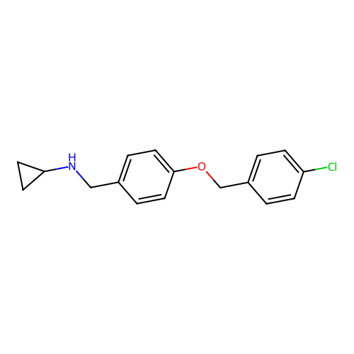 N-{4-[(4-chlorobenzyl)oxy]benzyl}cyclopropanamine structure