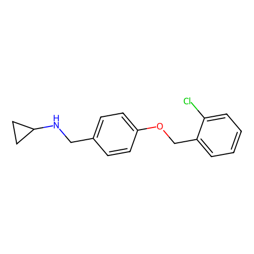N-{4-[(2-chlorobenzyl)oxy]benzyl}cyclopropanamine structure