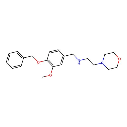 N-[4-(benzyloxy)-3-methoxybenzyl]-2-(morpholin-4-yl)ethanamine structure