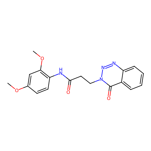 N-(2,4-dimethoxyphenyl)-3-(4-oxo-1,2,3-benzotriazin-3(4H)-yl)propanamide structure