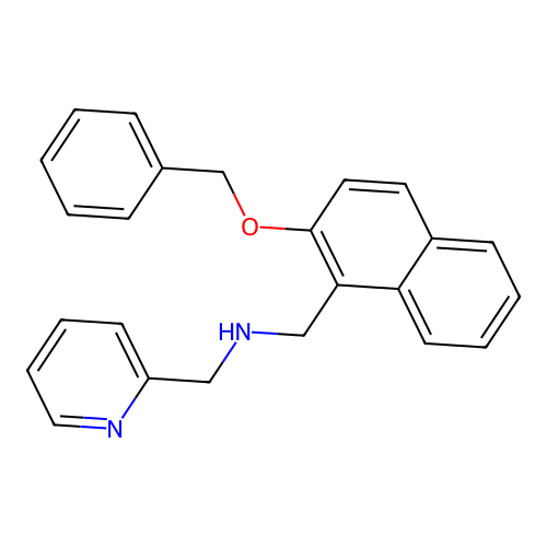 (2-Benzyloxy-naphthalen-1-ylmethyl)-pyridin-2-ylmethyl-amine structure