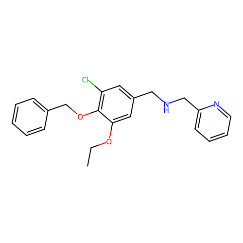 (4-Benzyloxy-3-chloro-5-ethoxy-benzyl)-pyridin-2-ylmethyl-amine structure