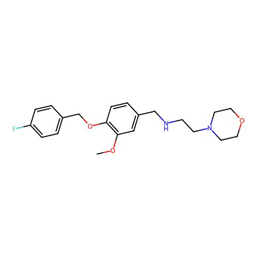 N-{4-[(4-fluorobenzyl)oxy]-3-methoxybenzyl}-2-(morpholin-4-yl)ethanamine structure