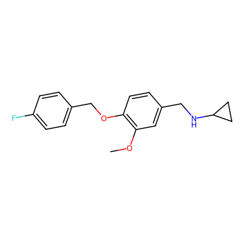 N-{4-[(4-fluorobenzyl)oxy]-3-methoxybenzyl}cyclopropanamine structure