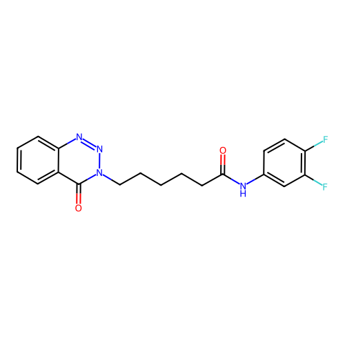 N-(3,4-difluorophenyl)-6-(4-oxo-1,2,3-benzotriazin-3(4H)-yl)hexanamide structure