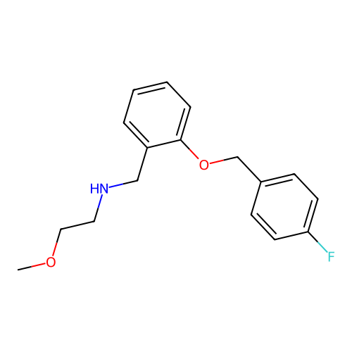 N-{2-[(4-fluorobenzyl)oxy]benzyl}-N-(2-methoxyethyl)amine structure