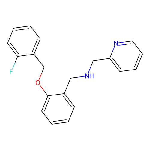 1-{2-[(2-fluorobenzyl)oxy]phenyl}-N-(pyridin-2-ylmethyl)methanamine structure