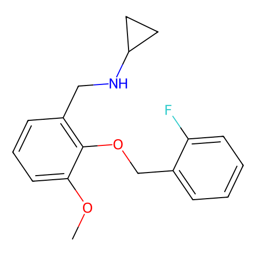 N-{2-[(2-fluorobenzyl)oxy]-3-methoxybenzyl}cyclopropanamine structure