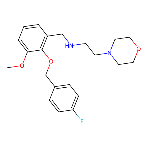N-{2-[(4-fluorobenzyl)oxy]-3-methoxybenzyl}-2-(morpholin-4-yl)ethanamine structure