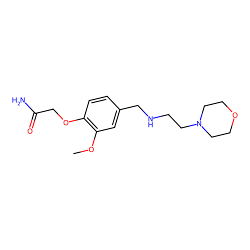 2-[2-Methoxy-4-({[2-(morpholin-4-yl)ethyl]amino}methyl)phenoxy]acetamide structure