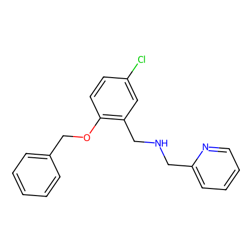 N-[2-(benzyloxy)-5-chlorobenzyl]-N-(2-pyridinylmethyl)amine structure