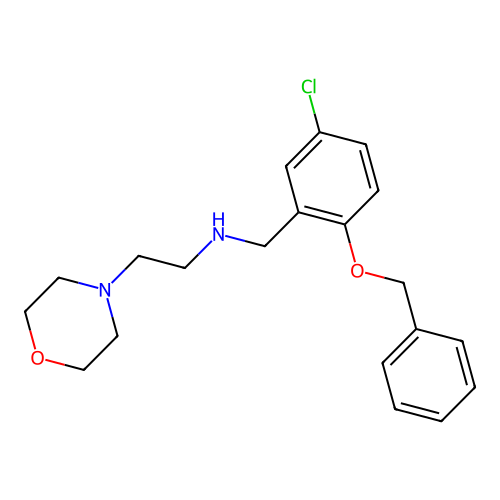 N-[2-(benzyloxy)-5-chlorobenzyl]-2-(morpholin-4-yl)ethanamine structure