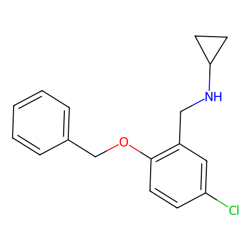 N-[2-(benzyloxy)-5-chlorobenzyl]cyclopropanamine structure