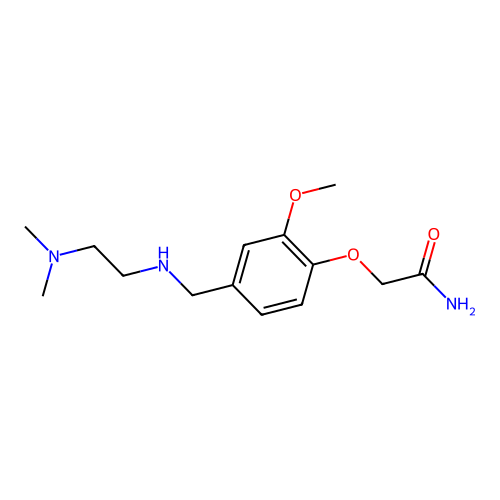 2-[4-({[2-(Dimethylamino)ethyl]amino}methyl)-2-methoxyphenoxy]acetamide structure
