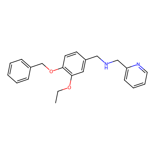 1-[4-(benzyloxy)-3-ethoxyphenyl]-N-(pyridin-2-ylmethyl)methanamine structure
