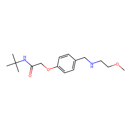 N-tert-butyl-2-[4-[(2-methoxyethylamino)methyl]phenoxy]acetamide structure