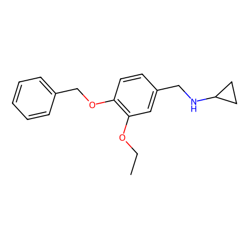 N-[4-(benzyloxy)-3-ethoxybenzyl]cyclopropanamine structure