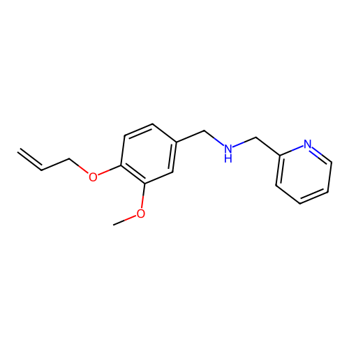 1-[3-methoxy-4-(prop-2-en-1-yloxy)phenyl]-N-(pyridin-2-ylmethyl)methanamine structure