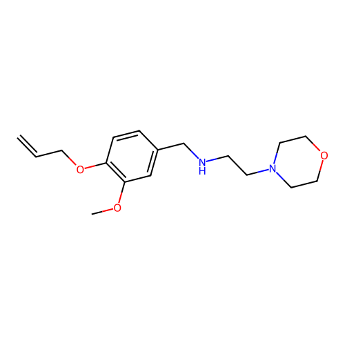 N-[3-methoxy-4-(prop-2-en-1-yloxy)benzyl]-2-(morpholin-4-yl)ethanamine structure