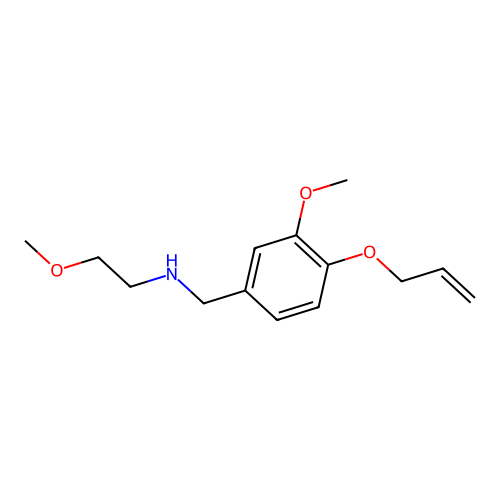 N-[4-(allyloxy)-3-methoxybenzyl]-N-(2-methoxyethyl)amine structure