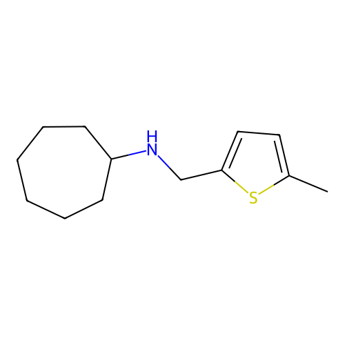 N-[(5-methylthiophen-2-yl)methyl]cycloheptanamine structure