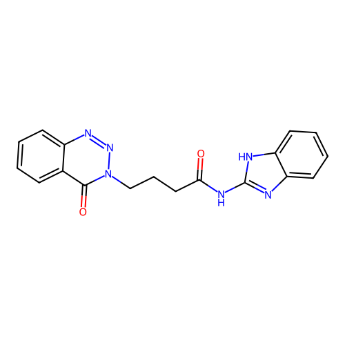 N-(1H-benzo[d]imidazol-2-yl)-4-(4-oxobenzo[d][1,2,3]triazin-3(4H)-yl)butanamide structure