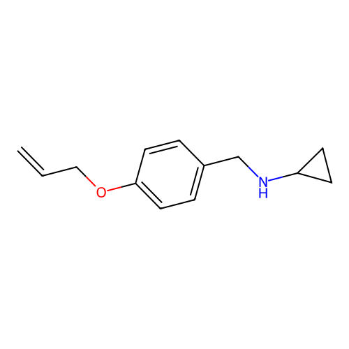 N-[(4-prop-2-enoxyphenyl)methyl]cyclopropanamine structure