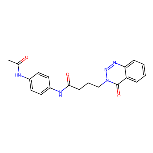 N-(4-acetamidophenyl)-4-(4-oxobenzo[d][1,2,3]triazin-3(4H)-yl)butanamide structure