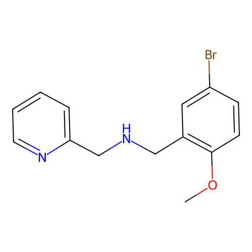 1-(5-bromo-2-methoxyphenyl)-N-(pyridin-2-ylmethyl)methanamine structure