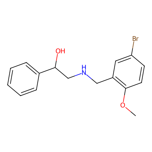 2-[(5-Bromo-2-methoxybenzyl)amino]-1-phenylethanol structure