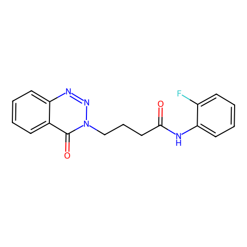 N-(2-fluorophenyl)-4-(4-oxobenzo[d][1,2,3]triazin-3(4H)-yl)butanamide structure