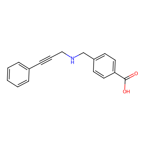 4-[(3-phenylprop-2-ynylamino)methyl]benzoic Acid structure