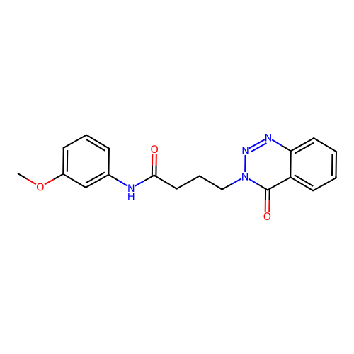 N-(3-methoxyphenyl)-4-(4-oxo-1,2,3-benzotriazin-3-yl)butanamide structure