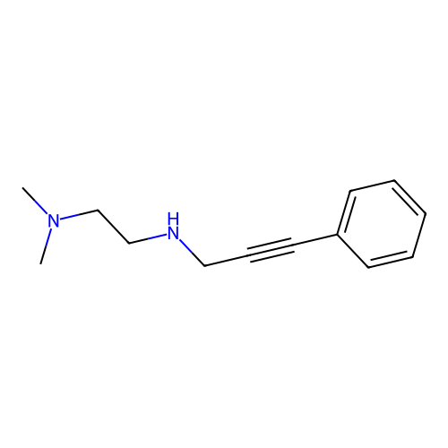 N',N'-dimethyl-N-(3-phenylprop-2-ynyl)ethane-1,2-diamine structure