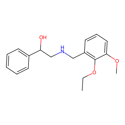 2-[(2-Ethoxy-3-methoxybenzyl)amino]-1-phenylethanol structure