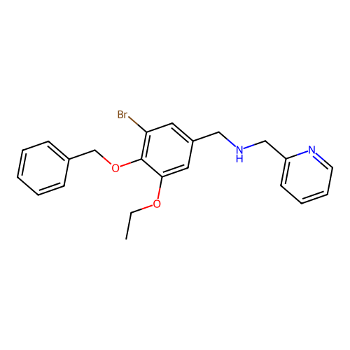 1-[4-(benzyloxy)-3-bromo-5-ethoxyphenyl]-N-(pyridin-2-ylmethyl)methanamine structure