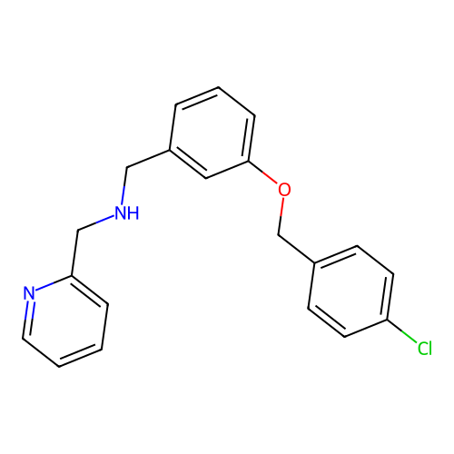 N-{3-[(4-chlorobenzyl)oxy]benzyl}-N-(2-pyridinylmethyl)amine structure