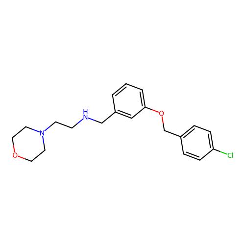 N-{3-[(4-chlorobenzyl)oxy]benzyl}-2-(morpholin-4-yl)ethanamine structure