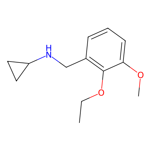 N-(2-ethoxy-3-methoxybenzyl)cyclopropanamine structure